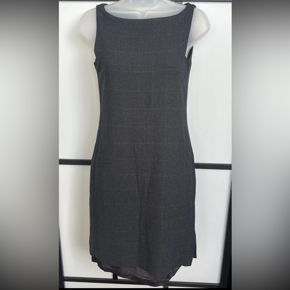 Vintage Harold’s Navy Wool Blend Sheath Dress Fitted Career Sz 2 XS